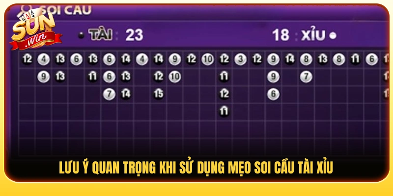 Lưu ý cần biết để sử dụng mẹo soi cầu tài xỉu hiệu quả hơn 